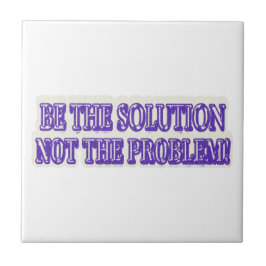 可愛いアートワークデザイン「BE THE SOLUTION」買今すぐ タイル