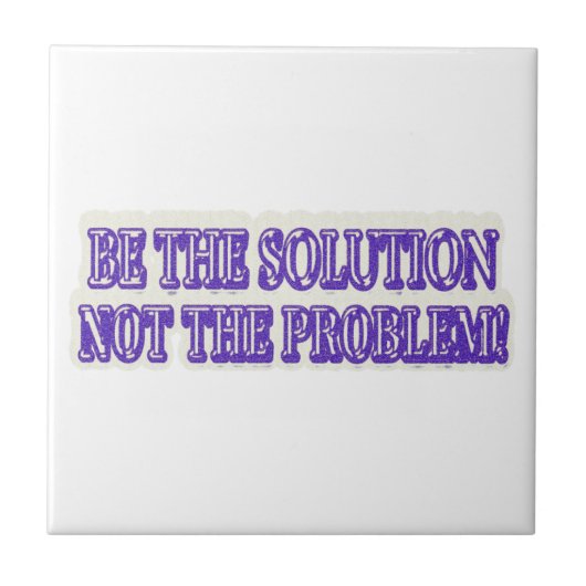 可愛いアートワークデザイン「BE THE SOLUTION」買今すぐ タイル (正面)