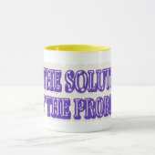 可愛いアートワークデザイン「BE THE SOLUTION」買今すぐ マグカップ (中央)