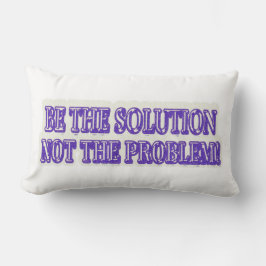 可愛いアートワークデザイン「BE THE SOLUTION」買今すぐ ランバークッション