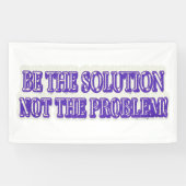 可愛いアートワークデザイン「BE THE SOLUTION」買今すぐ 横断幕 (横)