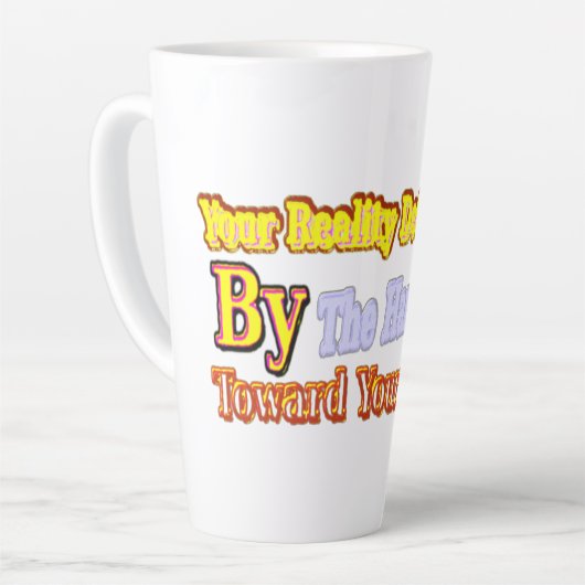可愛いアートワークデザイン「Your Reality」について買 カフェラテマグ (左アングル)