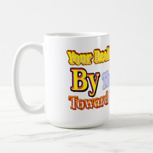 可愛いアートワークデザイン「Your Reality」について買 コーヒーマグカップ (左)