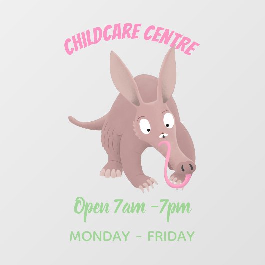 可愛いアールおもしろいダーク漫画 ウィンドウサイン (シート)