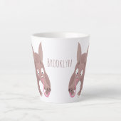 可愛いアールおもしろいダーク漫画 カフェラテマグ (正面)