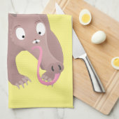 可愛いアールおもしろいダーク漫画 キッチンタオル (四つ折り)