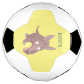 可愛いアールおもしろいダーク漫画 サッカーボール (回転)