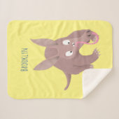 可愛いアールおもしろいダーク漫画 シェルパブランケット (正面(横))