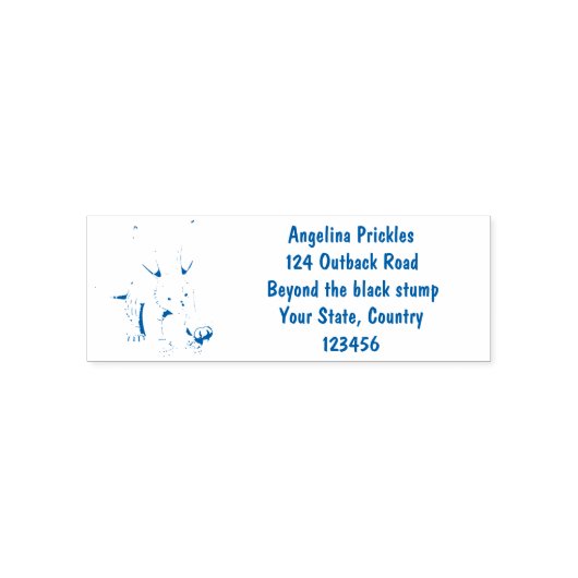 可愛いアールおもしろいダーク漫画 セルフインキングスタンプ (デザイン)