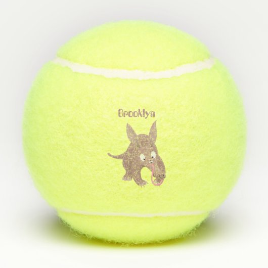 可愛いアールおもしろいダーク漫画 テニスボール (裏面)