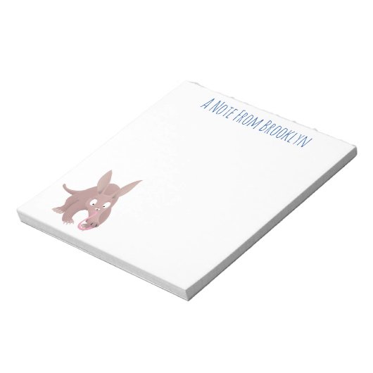 可愛いアールおもしろいダーク漫画 ノートパッド (回転)