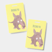 可愛いアールおもしろいダーク漫画 バッジ (正面＆裏面)