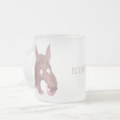 可愛いアールおもしろいダーク漫画 フロストグラスマグカップ (正面左)