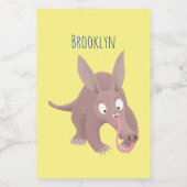 可愛いアールおもしろいダーク漫画 フードラベル (シングルラベル)