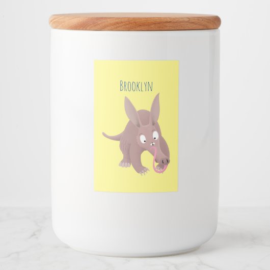 可愛いアールおもしろいダーク漫画 フードラベル (正面)