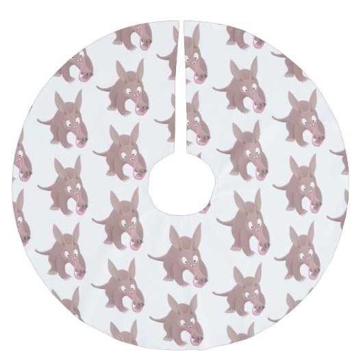 可愛いアールおもしろいダーク漫画 ブラッシュドポリエステルツリースカート (正面)