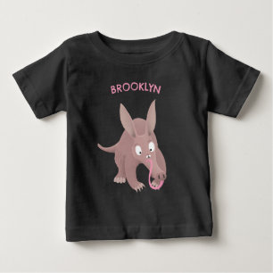 可愛いアールおもしろいダーク漫画 ベビーTシャツ