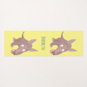 可愛いアールおもしろいダーク漫画 ヨガマット (裏面(横))