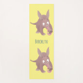 可愛いアールおもしろいダーク漫画 ヨガマット (正面)