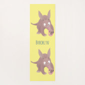 可愛いアールおもしろいダーク漫画 ヨガマット (裏面)