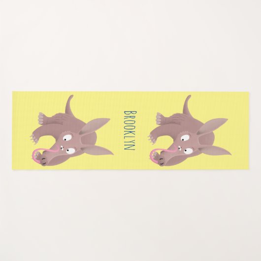 可愛いアールおもしろいダーク漫画 ヨガマット (正面(横))