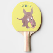 可愛いアールおもしろいダーク漫画 卓球ラケット (裏面)