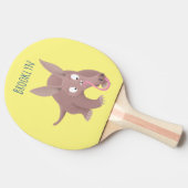可愛いアールおもしろいダーク漫画 卓球ラケット (横)