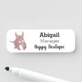 可愛いアールおもしろいダーク漫画 名札 (インサイチュ)