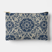 可愛いアールヌーボーウオーターカラーフローラ化粧品バッグ アクセサリーポーチ (正面)