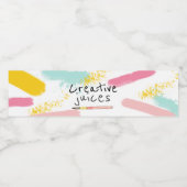 可愛いアー絵画トのパーティー水瓶ラベル ペットボトルラベル (シングルラベル)