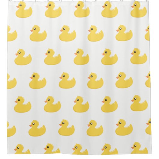 可愛いイエローゴムダッキー（アヒルちゃん）シャワーカーテン シャワーカーテン (正面)