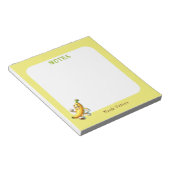 可愛いイエローバナナメモ帳 ノートパッド (アングル)