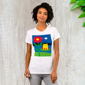 可愛いイエローフロッグの女性Tシャツ Tシャツ