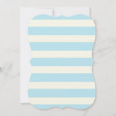 可愛いイエロー&ブラックビーオンベビーブルーストライプズ 招待状 (裏面)