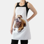 可愛いイギリスのブルドッグCub – 甘い皺の子犬 エプロン (インサイチュ)