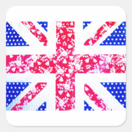 可愛いイギリス国旗 スクエアシール