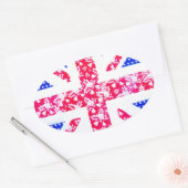 可愛いイギリス国旗 楕円形シール (封筒)