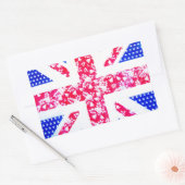 可愛いイギリス国旗 長方形シール (封筒)