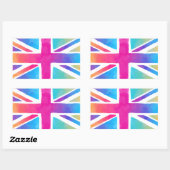 可愛いイギリス国旗 長方形シール (シート)