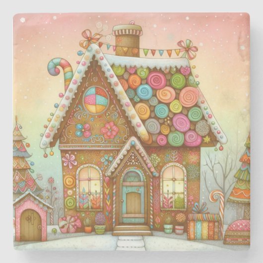 可愛いイジお洒落ャーパン屋 ストーンコースター (正面)