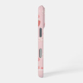 可愛いイチゴとお花のデザイン iPhoneケース (右側面)