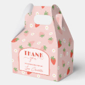 可愛いイチゴのベリー第1回誕生日ゲーブル フェイバーボックス (裏面)