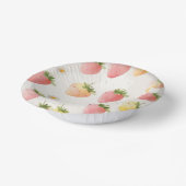 可愛いイチゴのレインボーパターン誕生日パーティー ペーパーボウル (傾斜あり)