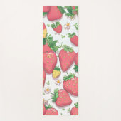 可愛いイチゴピンク柄の誕生日パーティー ヨガマット (正面)