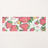 可愛いイチゴピンク柄の誕生日パーティー ヨガマット (正面(横))