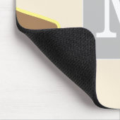 可愛いイニシャル色数々のブロックカラー紫 マウスパッド (コーナー)