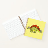 可愛いイラストレーションのステゴサウルス恐竜。 ノートブック (内部)