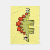 可愛いイラストレーションのステゴサウルス恐竜。 フリースブランケット (正面)