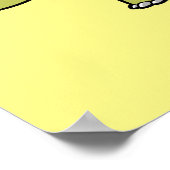 可愛いイラストレーションのステゴサウルス恐竜。 ポスター (角)