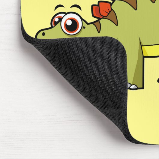 可愛いイラストレーションのステゴサウルス恐竜。 マウスパッド (コーナー)